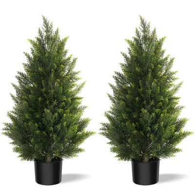 36?Artificial Cedar Tree In  a Pot a Set