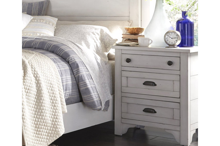 Modern white nightstand