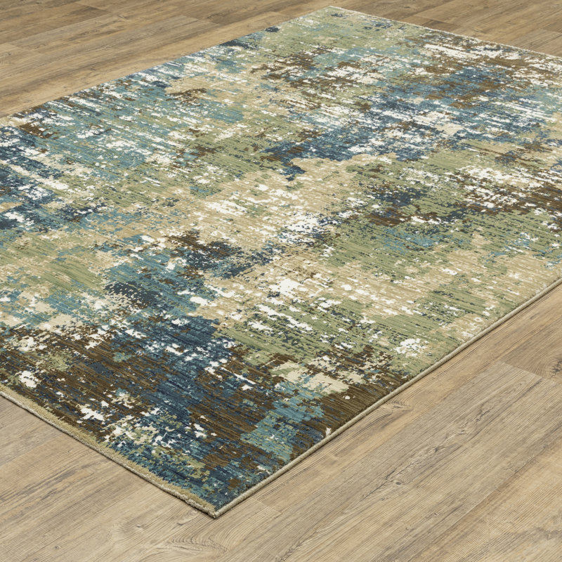 Brainley Abstract Indoor Rug, Rectangle 6'7" x 9'6"