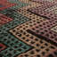 Chevron Tapis décoratif rouge noué à la main en laine noué à la main de conception unique X106