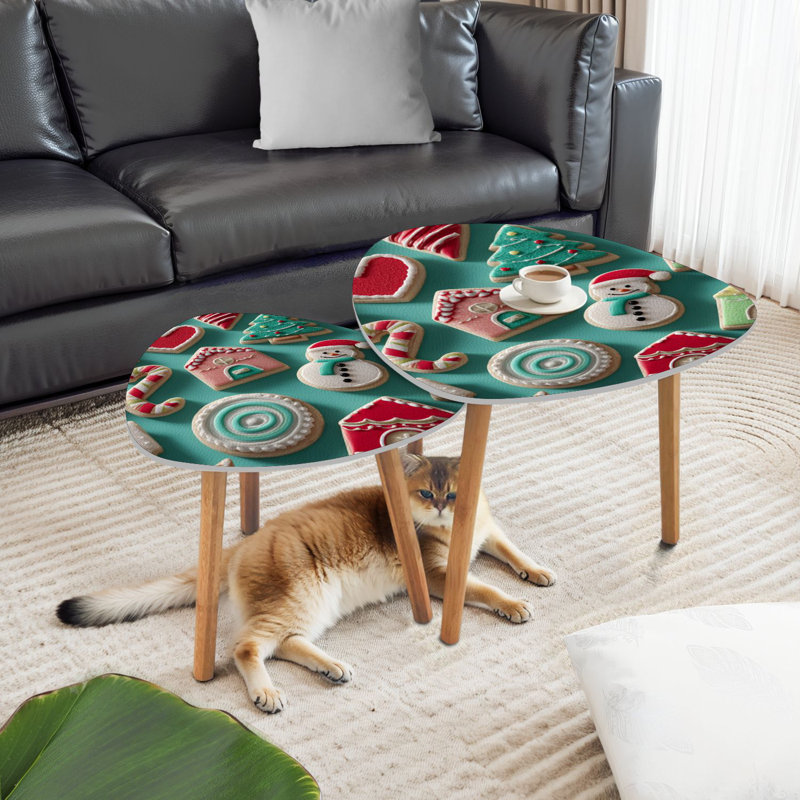 Ensemble de 2 tables basses gigognes Triangle Nesting