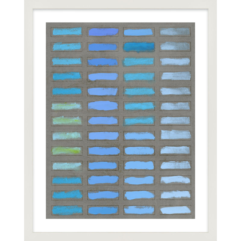 The Blues 2 Painting by Jacques Pilon, 30" H x 24" W x 1.25" D, White