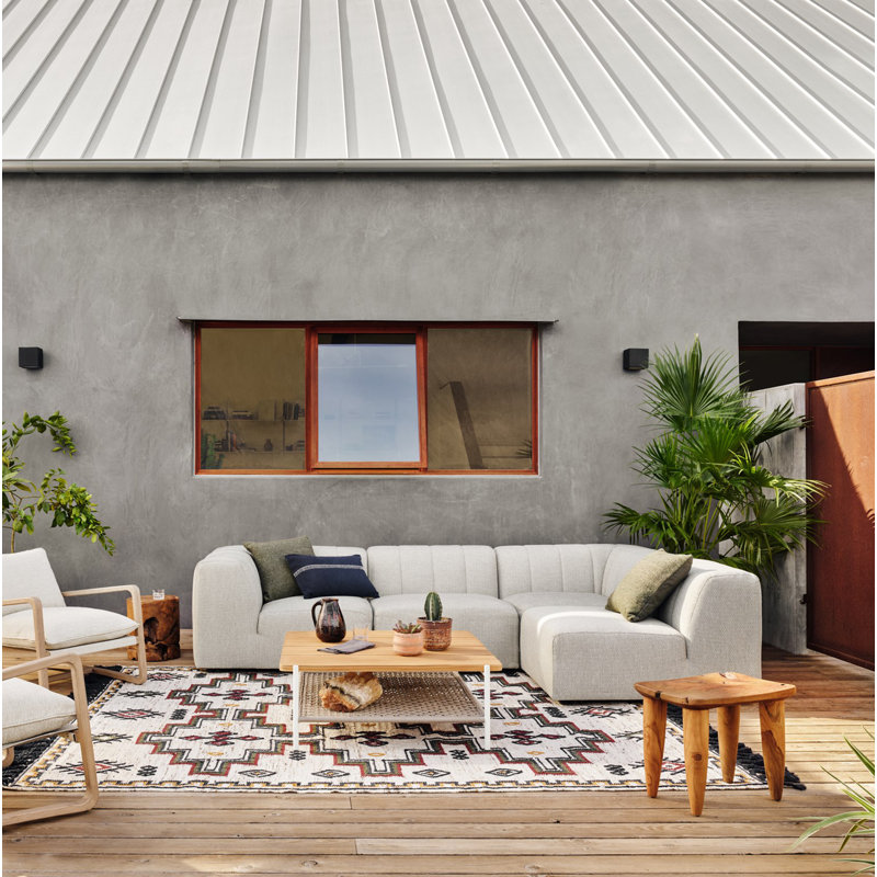 Gwen Outdoor 4 - Seat Patio Sectional, Faye Ash