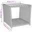 Krune Square Solid Wood Outdoor Side Table - 45 cm W 45 cm D