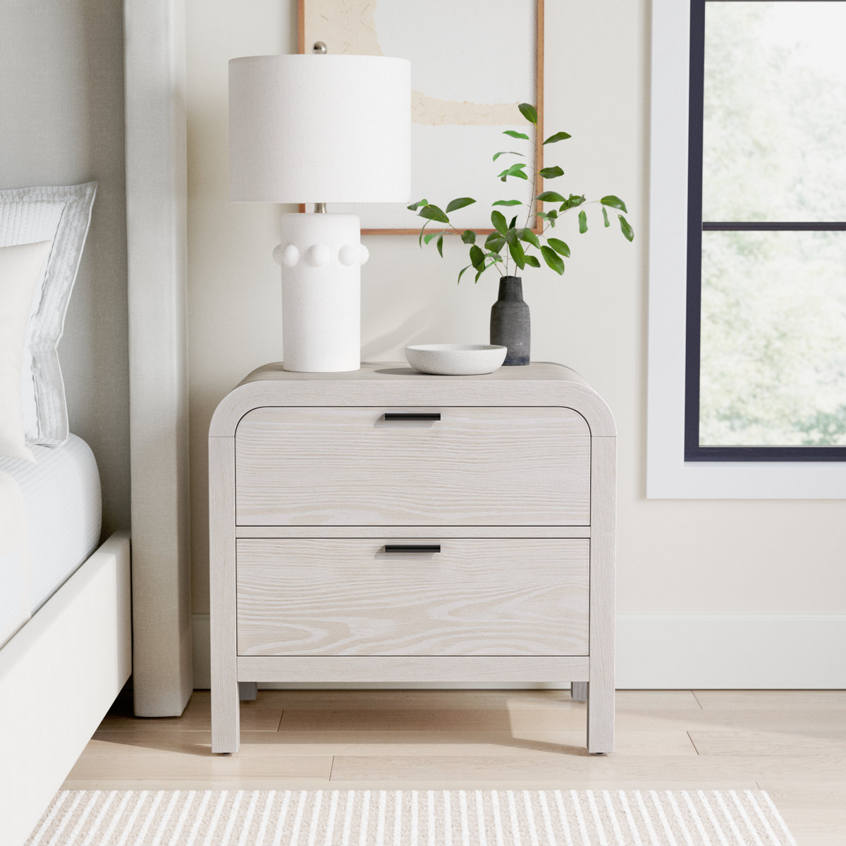 Drake 2-Drw Nightstand W/USB — Premium Decor SD
