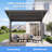 Domi 8x10 FT Hardtop Gazebo, Freestanding or Wall Mounted Metal Pergola-126652867-126652870