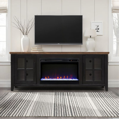 Providence 66 Inch Fireplace TV Stand, For Tvs Up To 80 Inches, Minimal Assembly Required