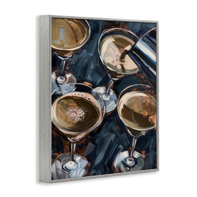 «Stupell Industries Versing Espresso Martini White», art de la giclée par LSR Design Studio