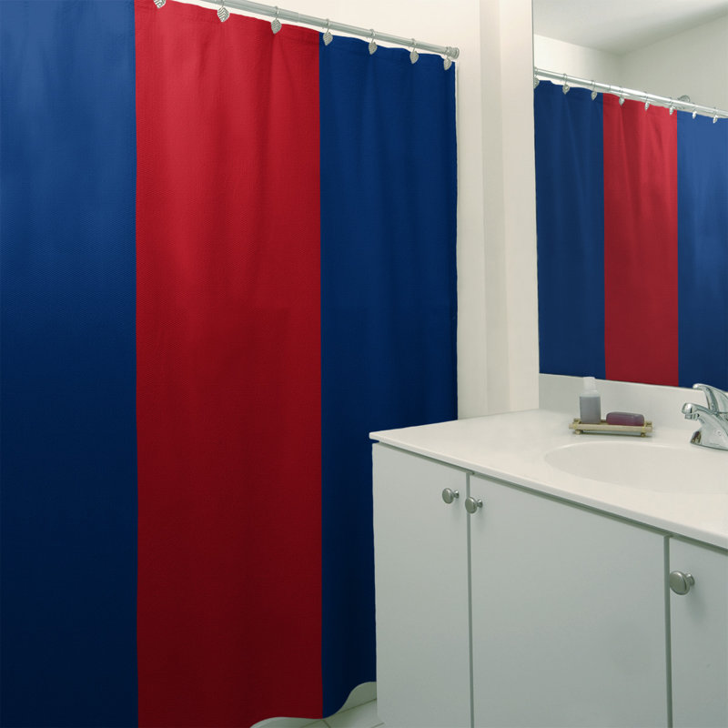 Single Shower Curtain, Blue/Red