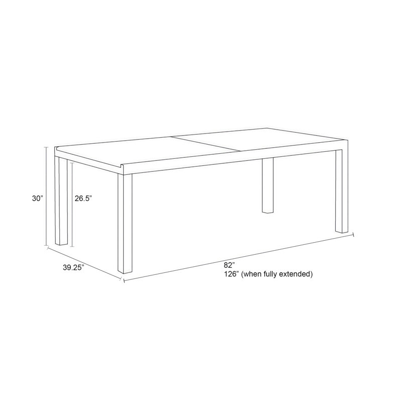 Dune Outdoor Dining Table, Barnwood, White
