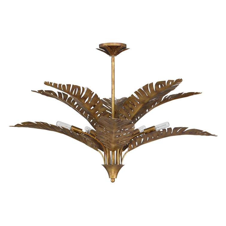 Palmera 10-Light Chandelier in Gold Vein by Breegan Jane