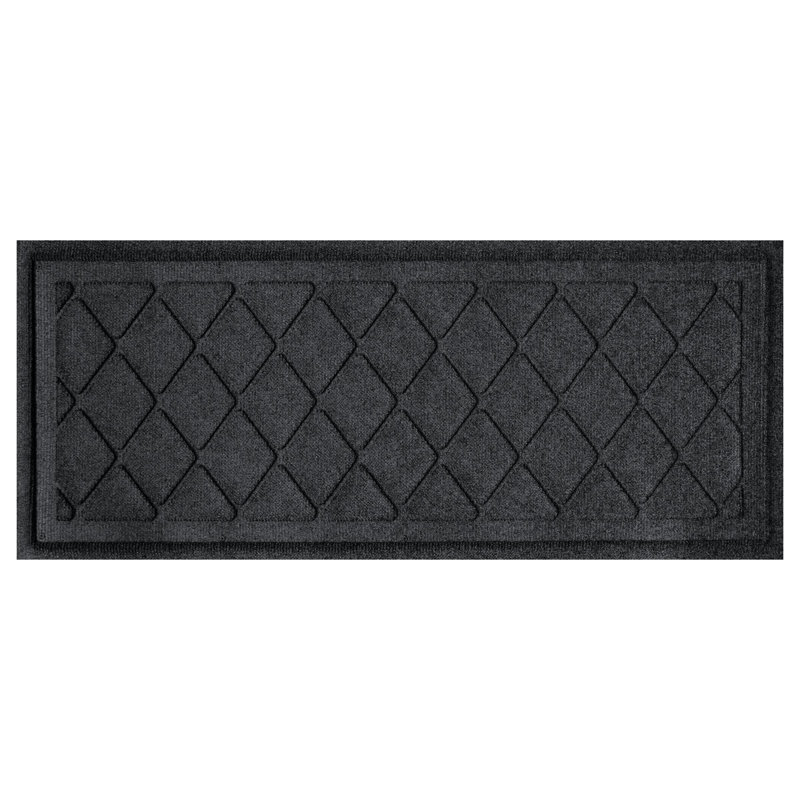 Antiono Argyle 36" W x 15" D Fiber Boot Tray, Charcoal