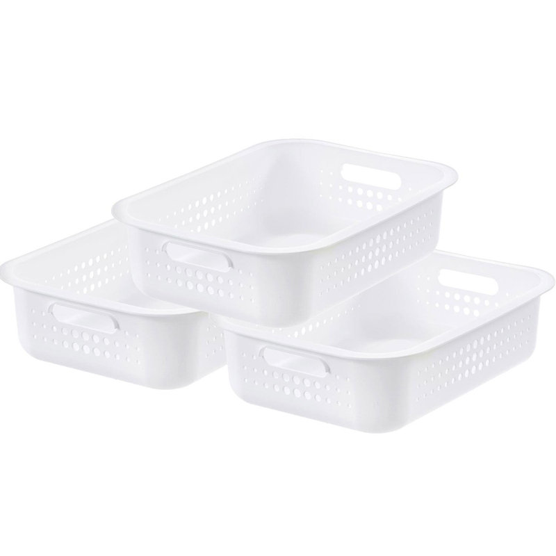 SmartStore Plastic Decorative Bin, White