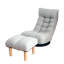 Corrigan Studio Adjustable Reclining Ergonomic Swiveling Floor Game Chair with Footrest in White-2038882666