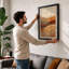 Layered Earth Tones Abstract - Framed Print-701576811-701576823