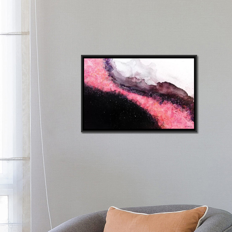 «Spell rebond» par Vinn Wong - impression d'art graphique, Toile avec cadre noir, Aucun mat, H 18 po x l 26 po x P 1,5 po