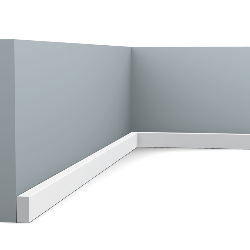Primed White High Impact Polystyrene Baseboard Moulding Set