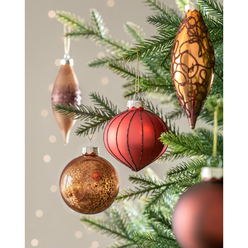 11 cm Glass Ornament, Copper
