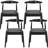 Weave Dining Chairs Set of 2, Mid-Century Modern Kitchen Chair with Solid Oak Frame & Handwoven Seat for Living Dining Room-1399176502