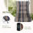 2 Piece 4" Thick Chair Cushion Indoor and Outdoor Seat / Back Cushions with Straps-381203177