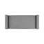 Banc de rangement avec repose-pieds 47 po avec base en métal - gris