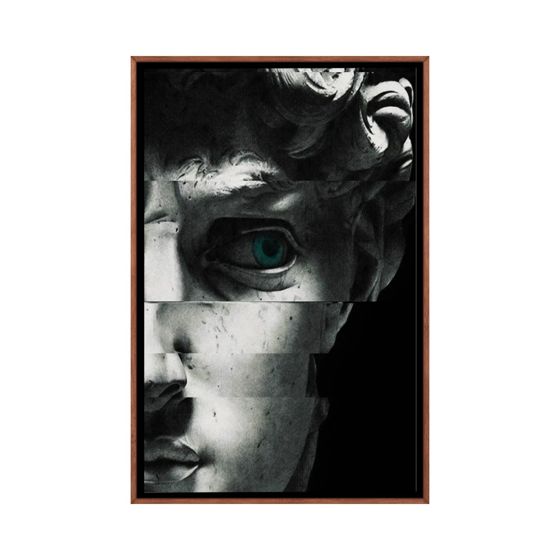 David's Eye - Framed Wall Art Print, Brown, Framed Print without Mat, 26" H x 18" W