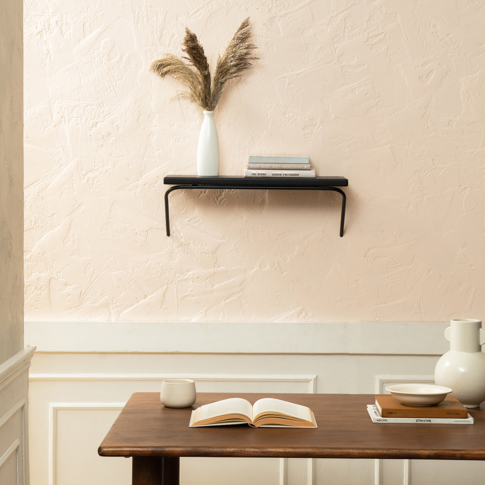 Dryden Wall Mounted Shelves, 7.5'' H X 24'' W X 8'' D, Black