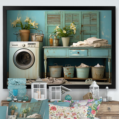 Turquoise Vintage Laundry Room I " Turquoise Vintage Laundry Room I "