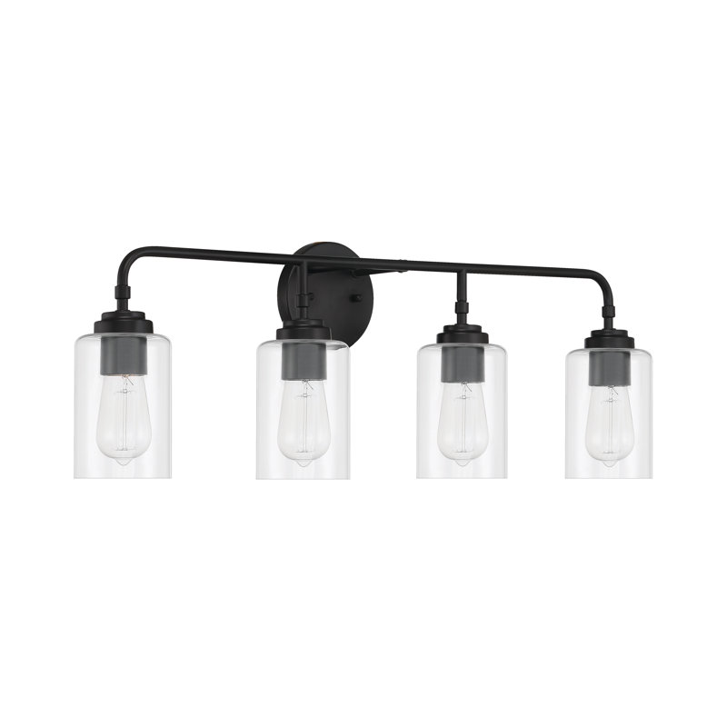 Éclairage pour meuble-lavabo à 4 lumières Juleisy, Noir