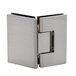 3CE356E411EB4ECF957B77EC9599A4A9 Venice Series 135 Degree Glass-To-Glass Hinge, Brass Material, Self-Centering Closing, 3/8" to 1/2" Glass Thickness, Satin Brass Finish
