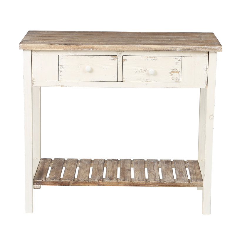 Console en bois massif 35,4 po Shila