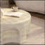 Table basse moderne et minimaliste moderne avec base découpée arquée unique pour le salon et la chambre à coucher