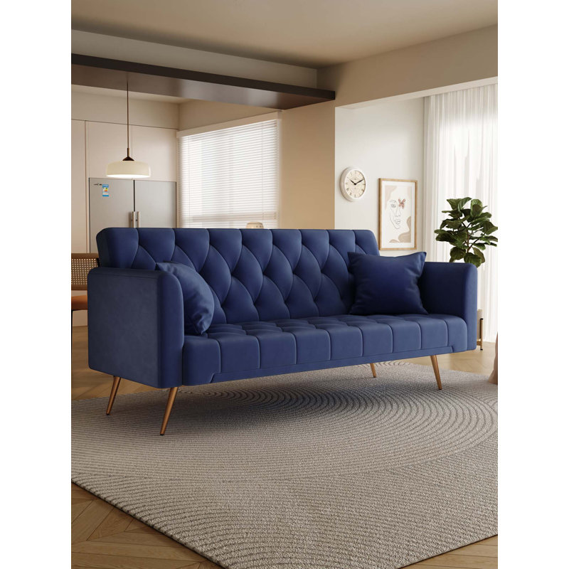 Canapé-lit double 71 po, Bleu