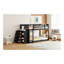 Lit superposé simple au dessus d'un lit simple avec 4 tiroirs et 3 tablettes - Espresso