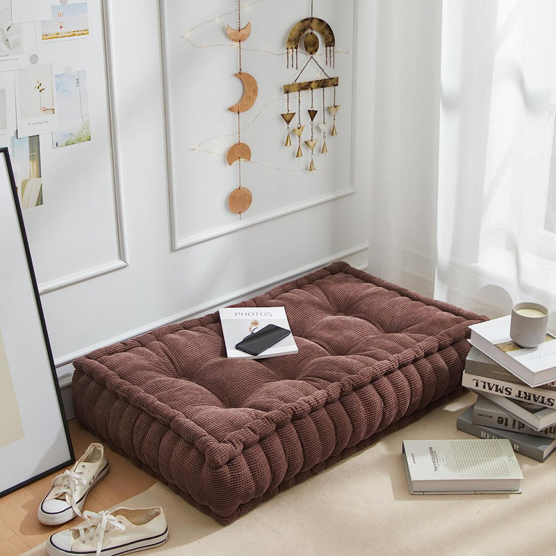 Coussin de sol Rainha, Brun foncé