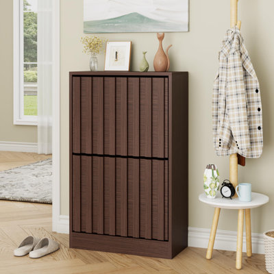 12 Pair Flip Down Shoe Storage