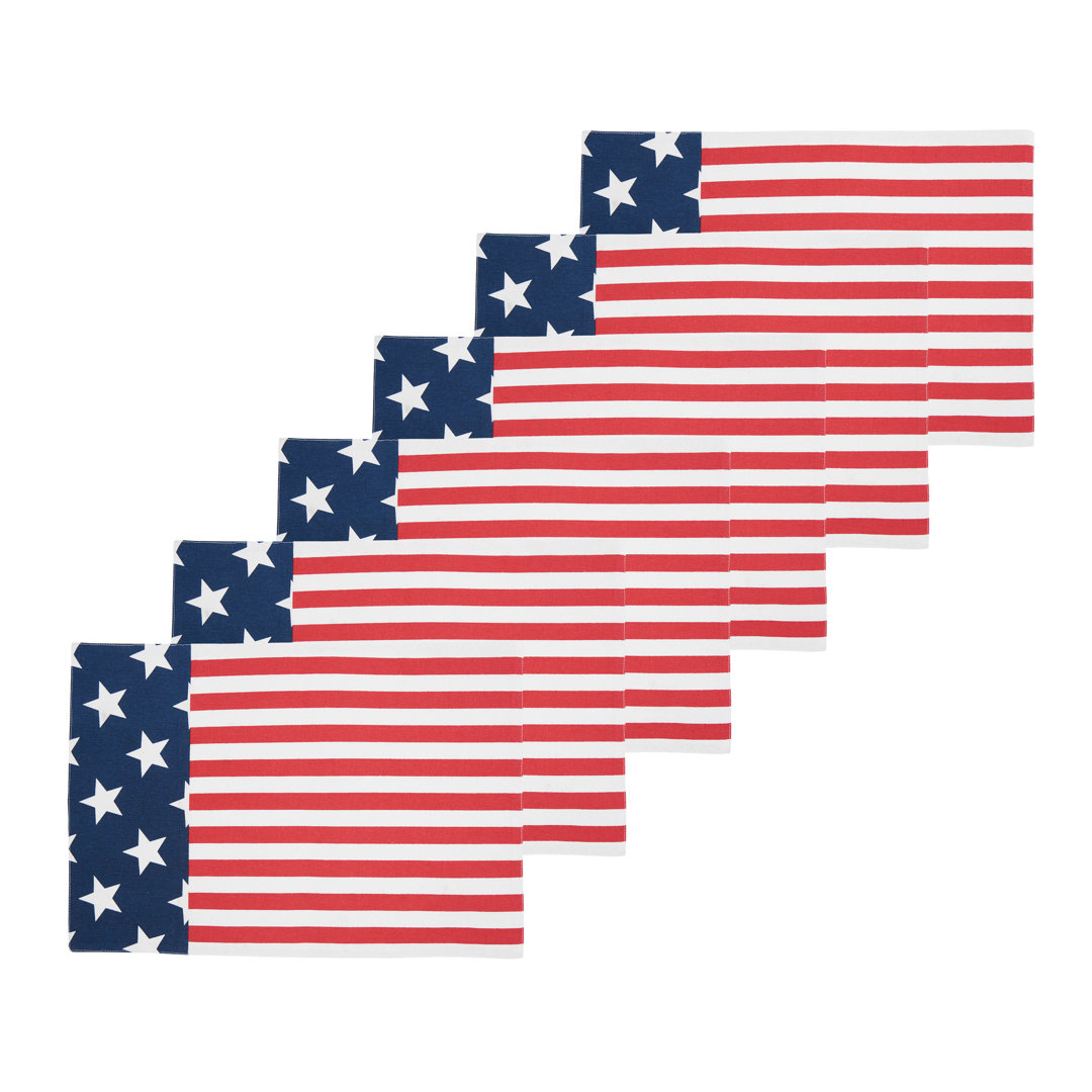 Antanae Cotton Striped Rectangle Placemat (Set of 6) The Holiday Aisle®