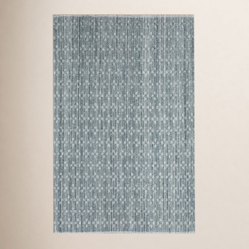 Tissé à la main Juno recyclé P.E.T. Tapis géométrique en polyester , Rectangle 6 pi x 9 pi