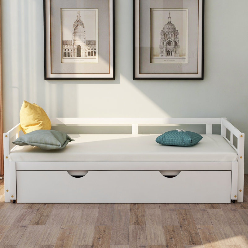 Extending Daybed With Trundle, White