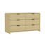 Commode double 60 po avec 6 tiroirs Grace en chêne naturel et noir-1121120414