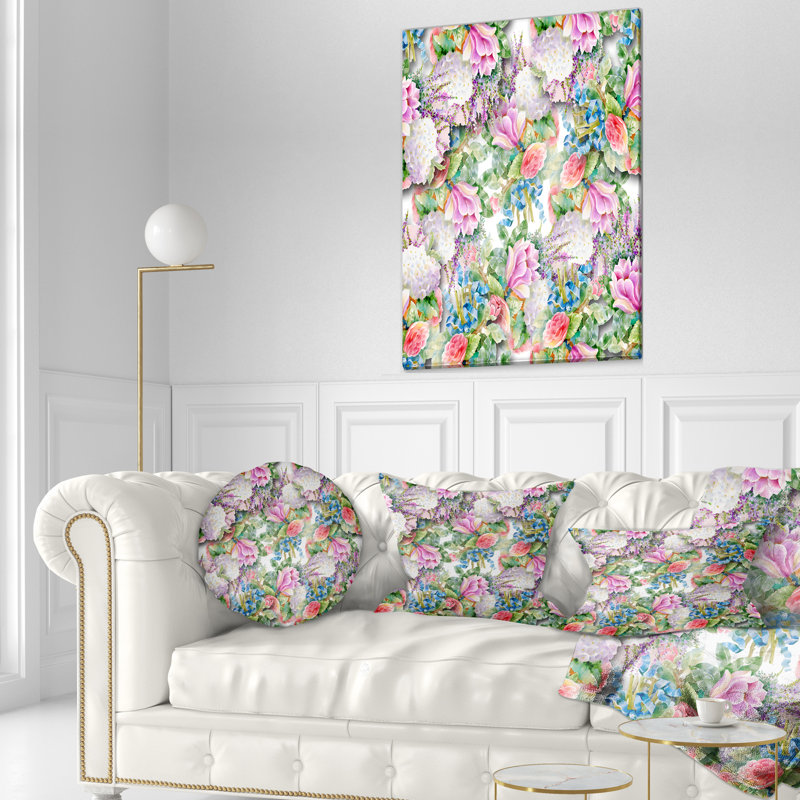 Motif de fleurs roses sur fond blanc - imprimé floral