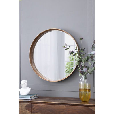 Miroir mural en bois de pin 31,5 po pour la décoration, faire ressortir votre salle de bain et votre salon