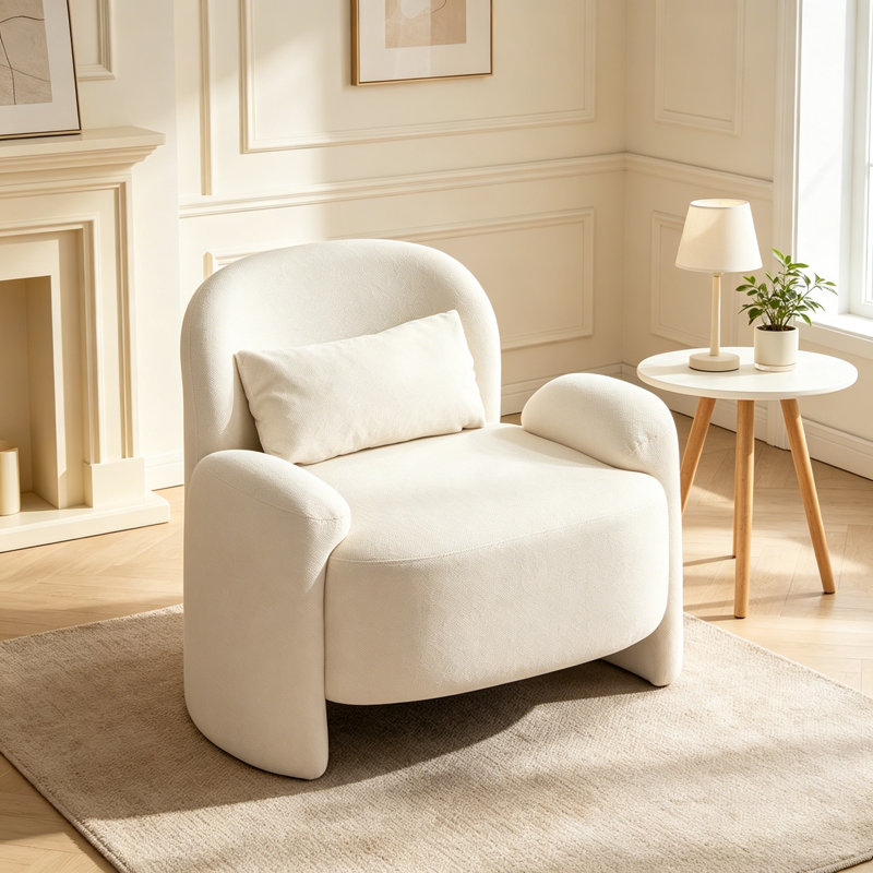 Fauteuil d'appoint moderne surdimensionné 37,2 po, Beige