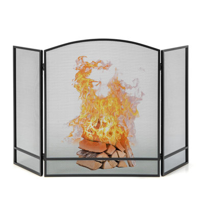 Nikkiya 3 Panel Iron Fireplace Screen