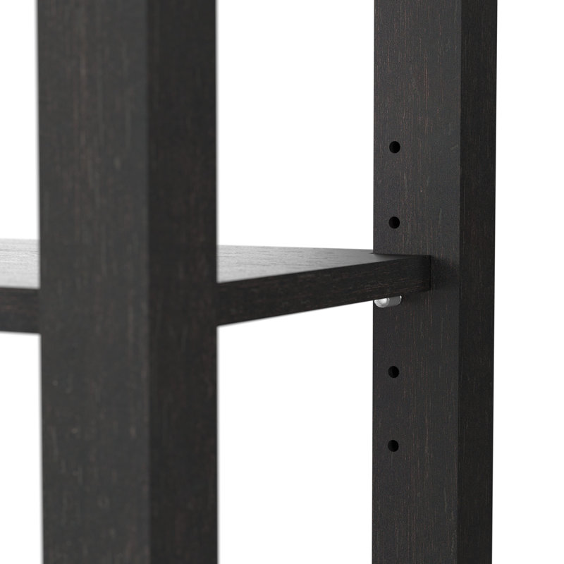 Shelonda Wood File Organizer, Black/Brown