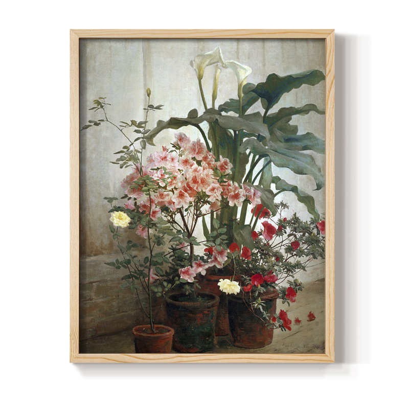 «Side of A Greenhouse», reproduction encadrée - bois massif, H 15 po x l 12 po, Naturel