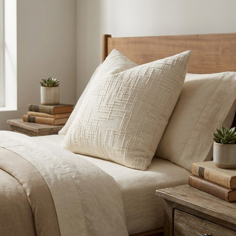 Ensemble de 2 housses de coussin texturé en chenille texturée