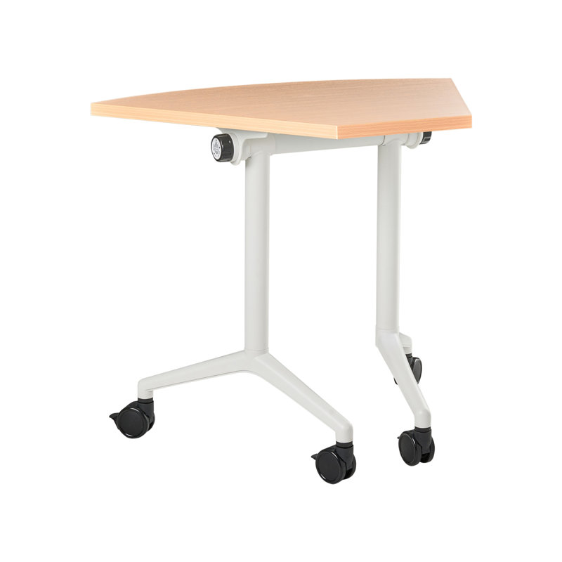 Abbondio Foldable and Modular Steel Standing Desk, Brown/White