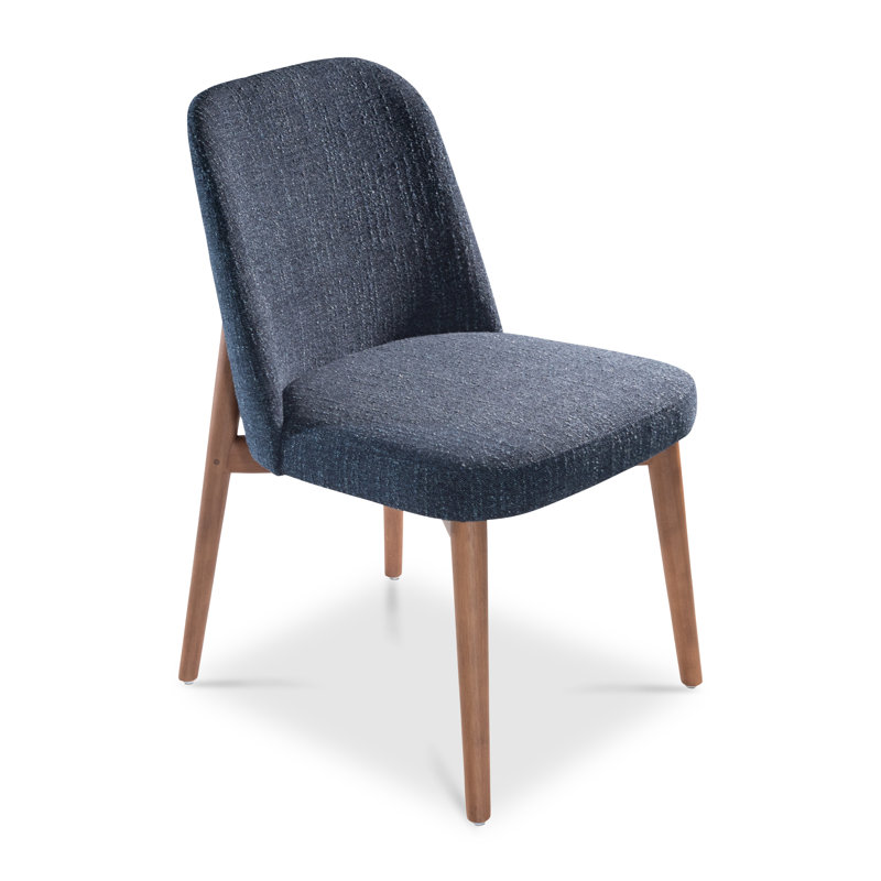 Tonia Upholstered Dining Chair, Blue Mix,Nogal