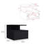 Table de chevet flottante moderne avec tiroir de table d'appoint et tablettes ouvertes-253911539